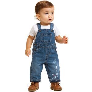 Kid's Graffiti Denim Bib Overalls 12 Months Children's Place Vintage Cotton Boys
